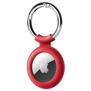 ESR Cloud Apple AirTag Silicone Case with Keychain - Red