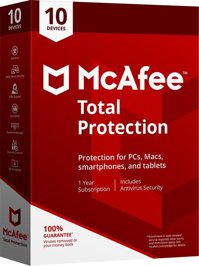 McAfee Total Protection 10 Devices 1 Year Subscription