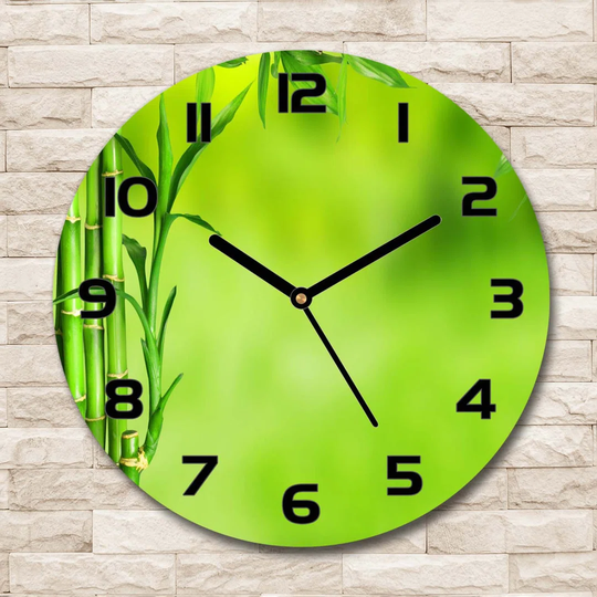 Decoration Picture Art Modern Kitchen Living Room Bamboo 30cm Silent Wall Clock