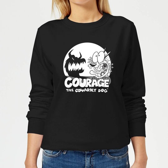 Courage The Cowardly Dog Spotlight Women's Sweatshirt - Black - XS