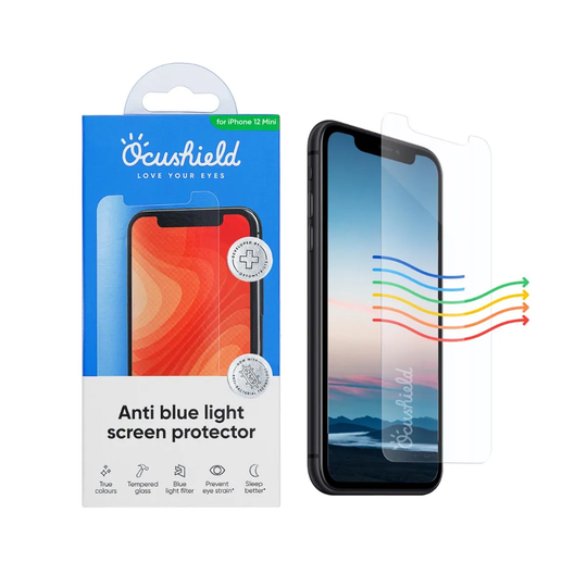 Ocushield Blue Light Screen Protector iPhone 12 Mini (5.4inch) - Tempered Glass. Now with anti-bacterial technology
