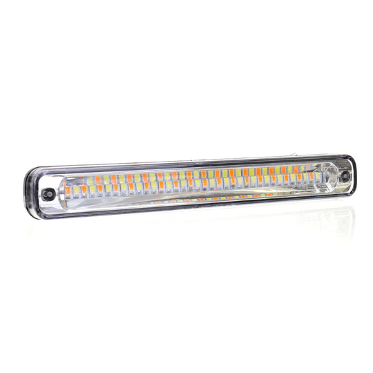 36 LED Dual Color Car Daytime Running Lights DRL Lamps Universal White+Amber