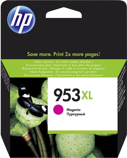 HP 953XL Magenta Original Ink Cartridge - High Yield 1600 Pages - F6U17AE
