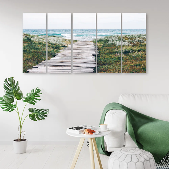 Canvas Print Beach Sea Dunes Grass