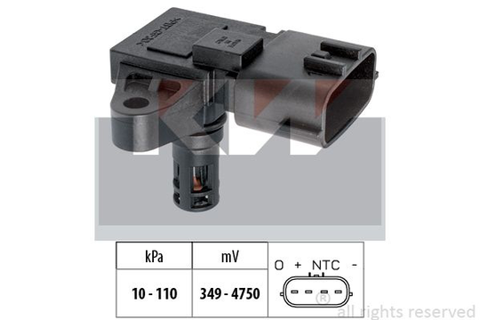 Air Pressure Sensor, height adaptation Made in Italy - OE Equivalent 493 126 KW 493 126