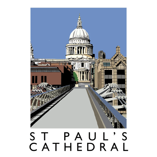 St Pauls Cathedral by Richard O'Neil- Graphic Art Print on Paper