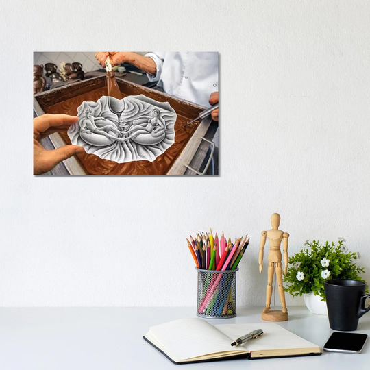 Pencil vs. Camera - 81 by Ben Heine - Wrapped Canvas Photograph