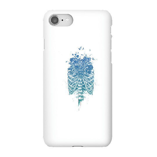 Balazs Solti Ribcage And Flowers Phone Case for iPhone and Android - iPhone 8 - Snap Case - Gloss
