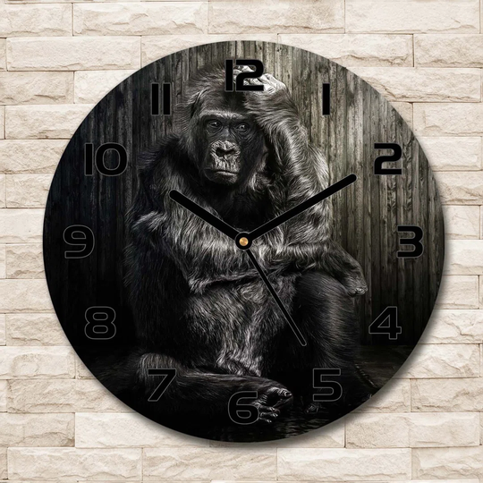 Decoration Picture Art Modern Kitchen Living Room Gorilla 30cm Silent Wall Clock
