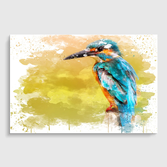 'Striking Kingfisher Bird' Graphic Art Print Poster