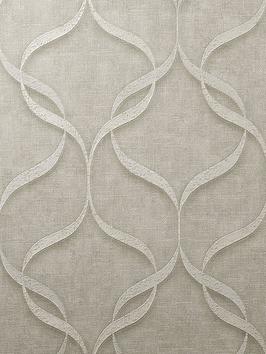 Fine Décor Milano Wave Wallpaper - Stone