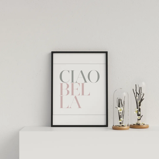 Italian Typography Ciao Bella P&G V1