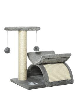 Pawhut Cat Tree Scratching Post Kitten Scratcher Kitty Activity Play Centre
