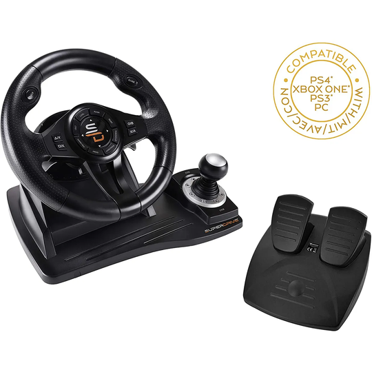 Superdrive GS500 Racing Wheel with Pedals for PS4, XBOX ONE, PC & PS3 - Black