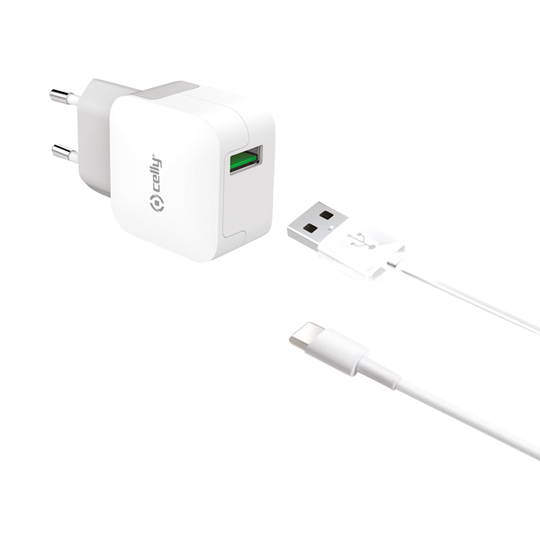 Celly home charger USB-C 2.4A White 0517556