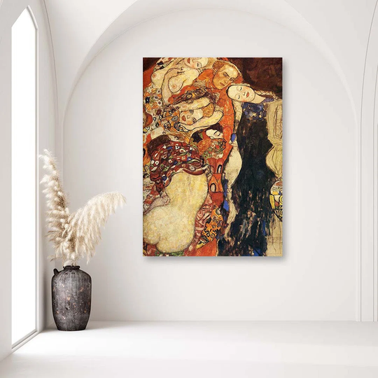 Canvas Print REPRODUCTION The Bride - G.Klimt,