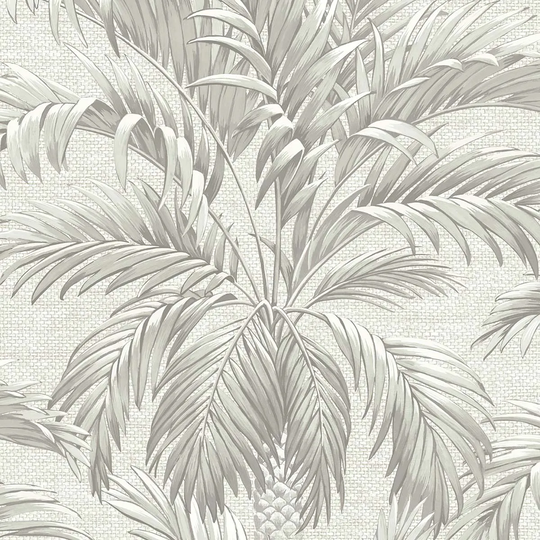Belgravia Decor Palm Tree Silver Wallpaper
