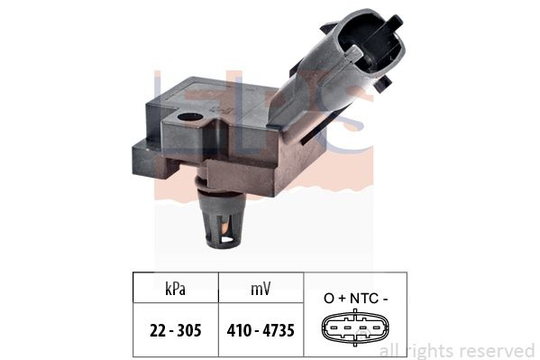 Air Pressure Sensor, height adaptation Made in Italy - OE Equivalent 1993186 EPS Facet 1993186