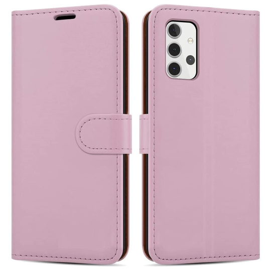 (Rose Gold) For Samsung A22 5G Wallet Case PU Leather Wallet Flip Phone Case