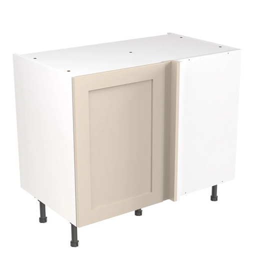 KitchenKIT Shaker 100cm Blind Corner Base Unit - Matt Cashmere