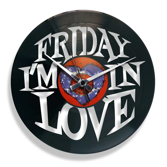 Friday I'm in Love Vinyl 30cm Silent Wall Clock