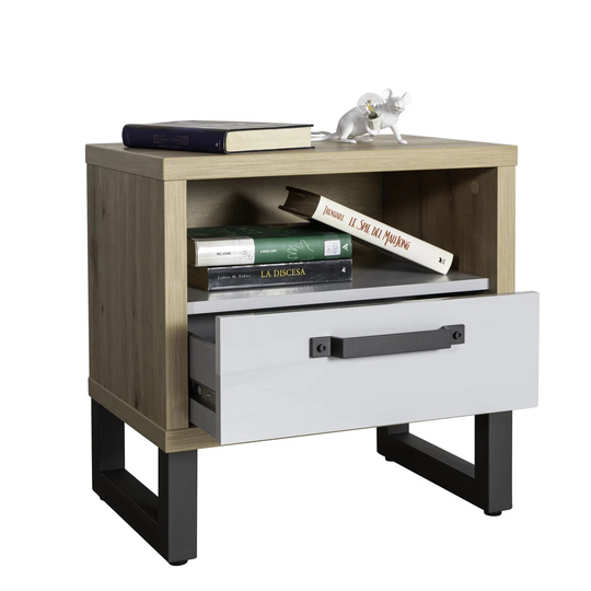 Lafabrica 1 - Drawer Nightstand in Grey
