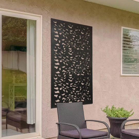 Mirroroutlet Amarelle Extra Large Metal Leaf Design Decorative Garden Screen 120Cm X 60Cm