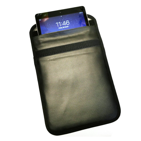 Lightweight PU Leather Faraday Bag Wireless Signal Shield Compatible With Tablet Up To 10.2 Inch - Shield 5G 4G WiFi BT NFC RF