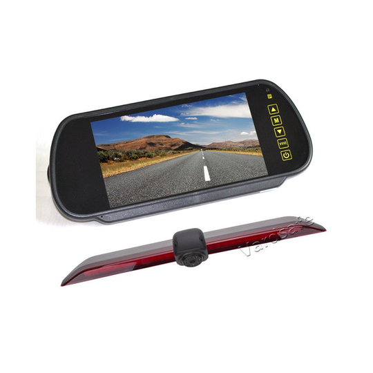 Vardsafe Brake Light Parking Rear View Reverse Camera + 7" Clip-on Monitor for Volkswagen Crafter Van 2017 2018 2019