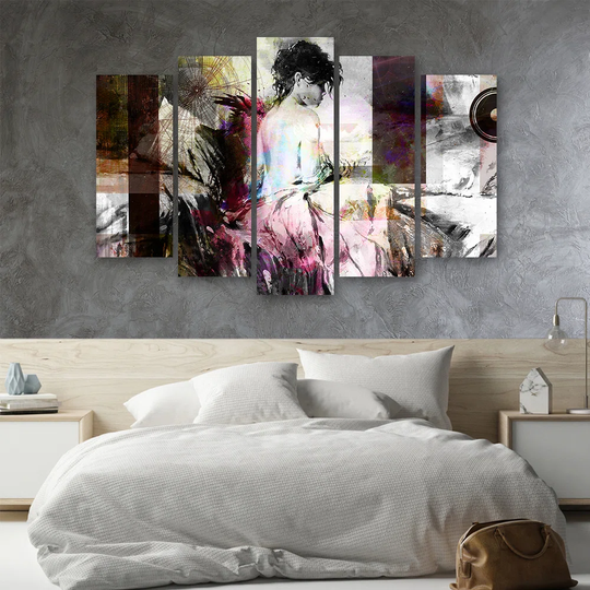 Canvas Print Woman Pastel Glamour