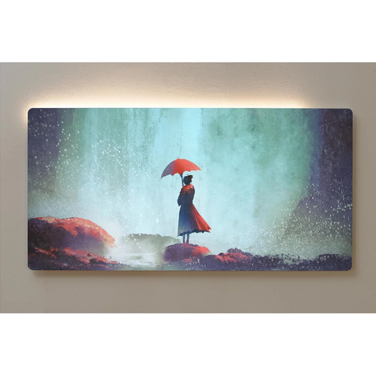 Backlight Motif Wall Picture Painting Waterfall Magnetic Cork Board