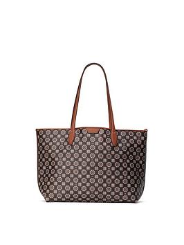 Kate Spade New York Spade Flower Monogram Medium Logo Tote Bag - Black