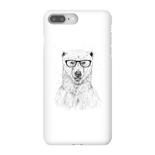 Balazs Solti Polar Bear And Glasses Phone Case for iPhone and Android - iPhone 8 Plus - Snap Case - Matte