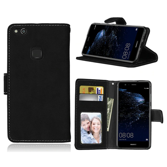 For Samsung Galaxy A6 2018 Phone Case, Cover, Wallet, Slots, PU Leather / Gel - Black