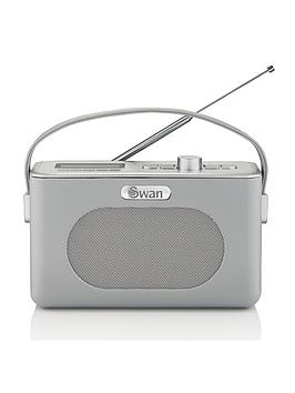 Swan Retro Dab Bluetooth Radio - Grey