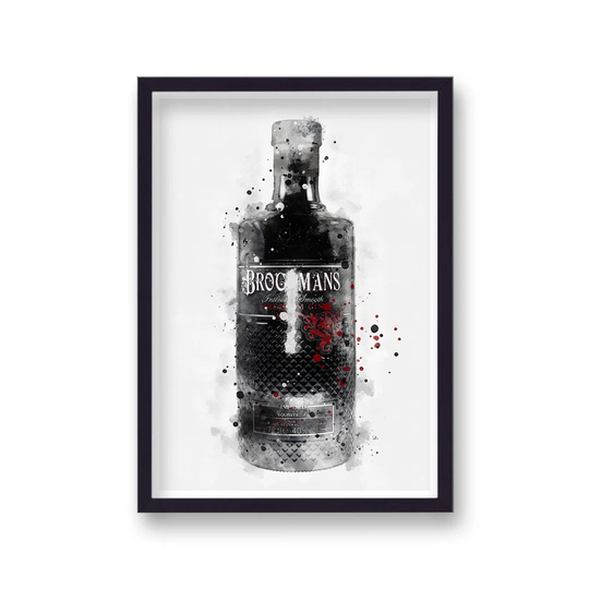 Gin Graphic Splash Brockmans Inspired by Vouvart - Picture Frame Graphic Art