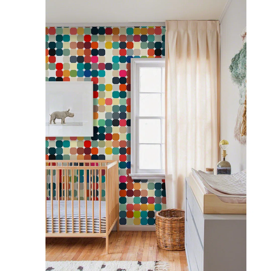 Arlowene Abstract Geometric Retro Wallpaper