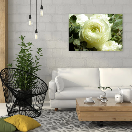 Canvas Print, Green Flowers