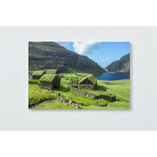 Faroe Islands Magnetic Wall Mounted Cork Board