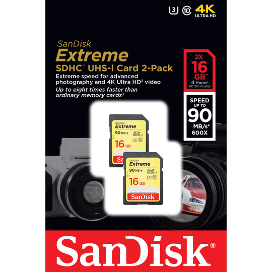 SanDisk 16GB Extreme SDHC UHS-I