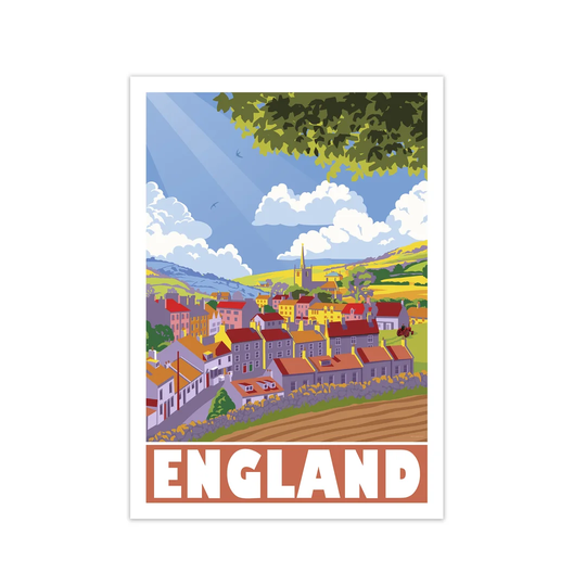 England Village - Graphic Art Print on Paper