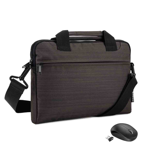 Prizm 11.6 Inch Laptop Shoulder Bag with Wireless Mouse
