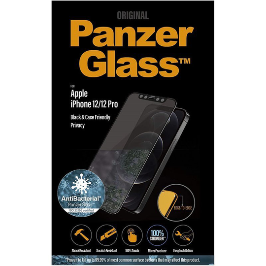 PanzerGlass Apple iPhone 12/12 Pro Edge-to-Edge Privacy Camslider