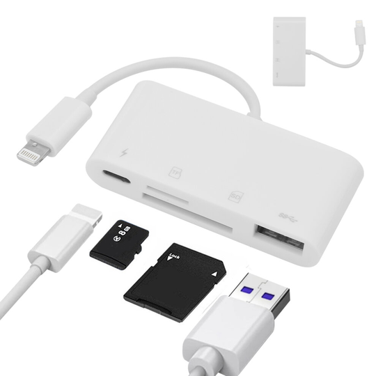 For iPhone 13 12 XIpad 8 pin to SD Memory Card Reader USB OTG Adapter