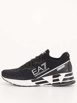 Ea7 Emporio Armani Distance Crusher Knit Trainers - Black