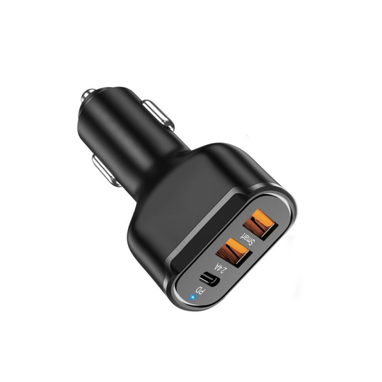 (PD Black) 30W Type C iPhone Mobile PD Dual USB Car Quick Fast Charging Charger Adapter