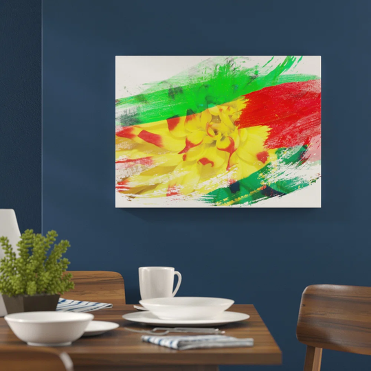 'Red and Yellow Flower' Graphic Art Print Poster