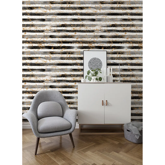 Walllpaper Roll 312X219cm Mural Decoration Kitchen Livingroom Bedroom Wallpaper Material With Print - Grunge Striped Stains
