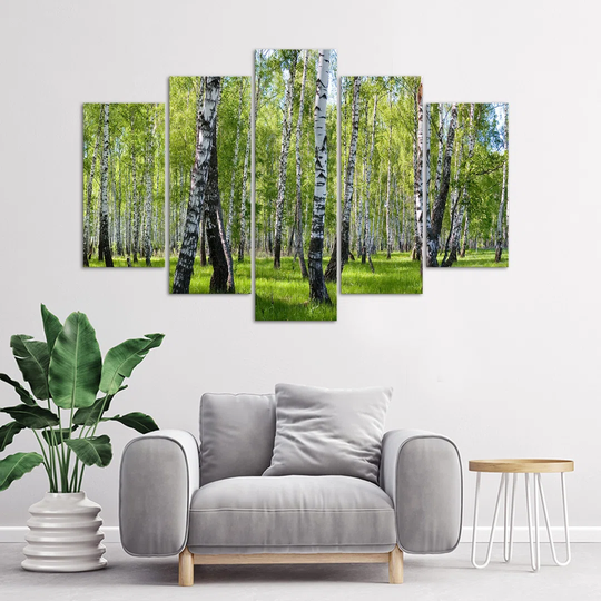 Canvas Print Birchwood Forest