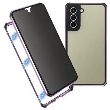 Privacy Series Samsung Galaxy S21 FE 5G Magnetic Case - Purple